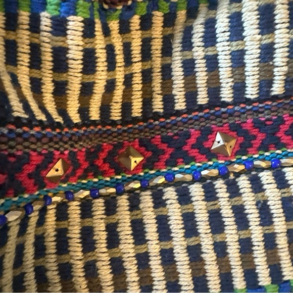 Cost Plus World Market Red and Green Crossbody Bag with Boho-Chic Design - Picture 5 of 14